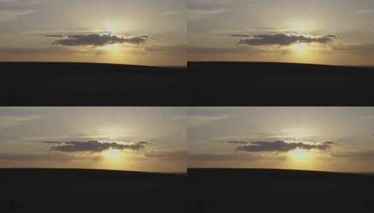 沙漠夕阳光影剪影高清在线视频素材下载
