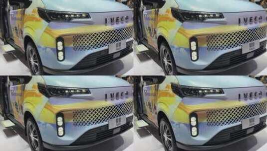 2023齐鲁国际车展，南京依维柯聚星汽车高清在线视频素材下载
