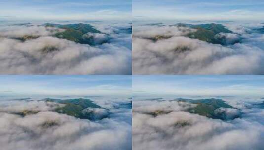 航拍大山云海，自然风景摄影高清在线视频素材下载