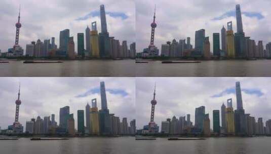 上海 外滩 外滩四件套 中国上海 地标高清在线视频素材下载
