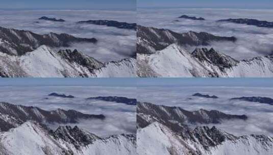 川西雪山/云海航拍/四姑娘山/巴郎山宣传片高清在线视频素材下载