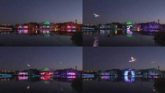 2023北京朝阳国际灯光节朝阳公园灯光秀场高清在线视频素材下载