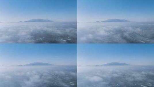 平流雾上的九江庐山航拍延时高清在线视频素材下载