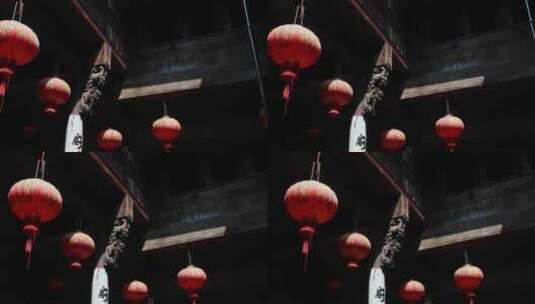 安徽歙县许村古建筑古木雕空镜高清在线视频素材下载