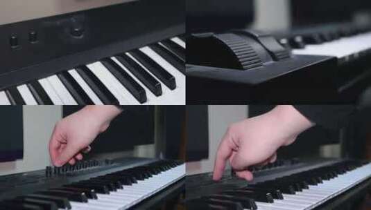 钢琴 旋钮 电子琴 键盘高清在线视频素材下载