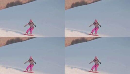 高山滑雪爱好者高清在线视频素材下载