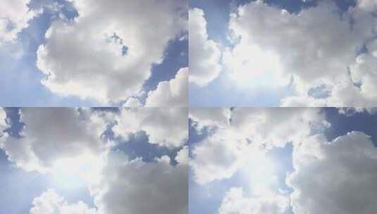 蓝天白云太阳阳光天气延时摄影高清在线视频素材下载