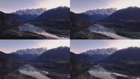 4K晨光的西藏南迦巴瓦峰高清在线视频素材下载