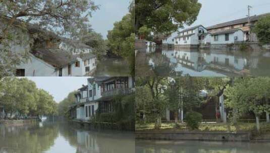 金泽古镇的建筑和街道高清在线视频素材下载