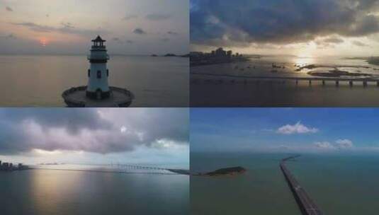 4K高清航拍港珠澳大桥高清在线视频素材下载