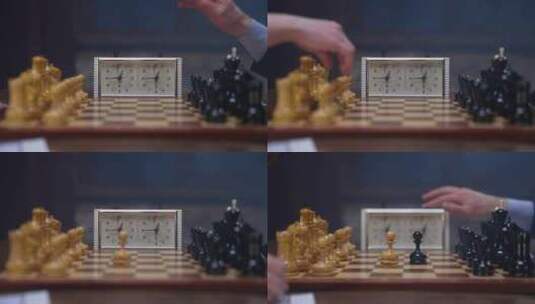 象棋，卒，决斗，白高清在线视频素材下载