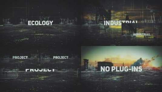 生态工业拖车石油生产精炼宣传企业产品AE模板高清AE视频素材下载