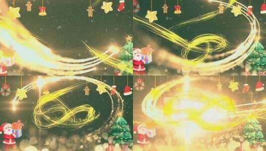 卡通圣诞节光线片头展示AE模板高清AE视频素材下载
