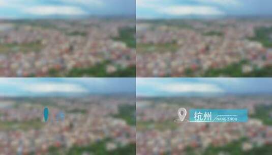 简洁城市坐标地理位置字幕高清AE视频素材下载