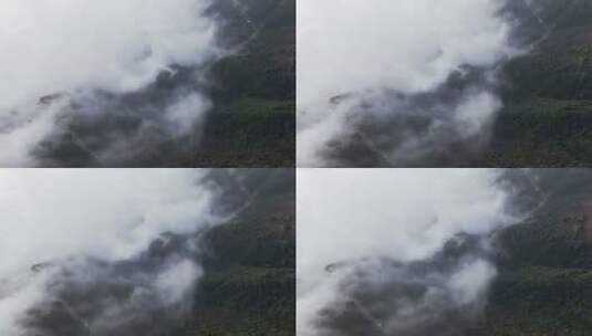 贵州高原日出云海下的森林风景风光高清在线视频素材下载