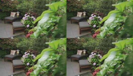 春天的别墅私家花园高清在线视频素材下载