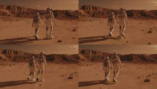 宇航员，头盔，宇航员服，火星高清在线视频素材下载