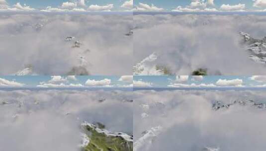 云层下的山区高清在线视频素材下载