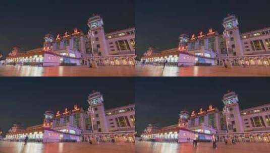 北京_北京火车站_车站广场4K高清在线视频素材下载