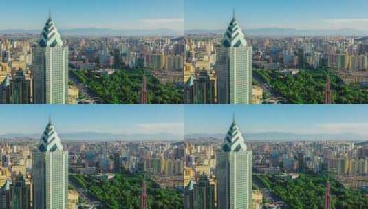 新疆乌鲁木齐地标中天广场4k延时高清在线视频素材下载
