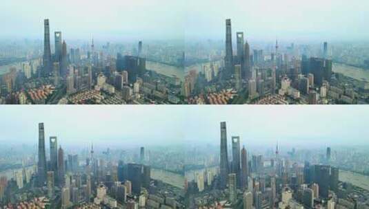 上海浦东新区航拍高清在线视频素材下载