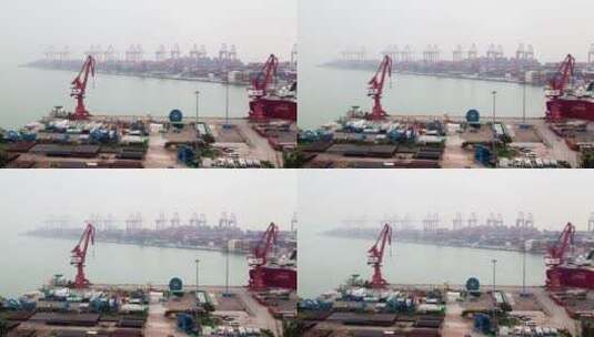深圳大型集装箱码头高清在线视频素材下载