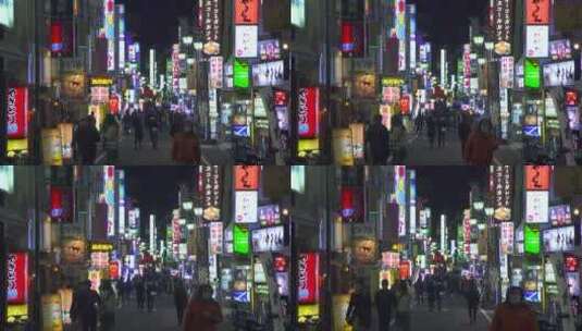 俯瞰灯火通明的东京街高清在线视频素材下载