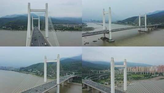福建福州魁浦大桥航拍合集高清在线视频素材下载