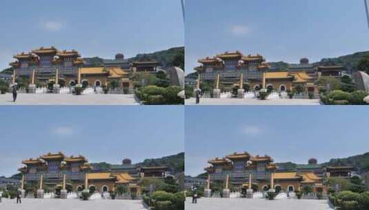 浙江普陀山宝陀禅寺建筑实拍视频高清在线视频素材下载