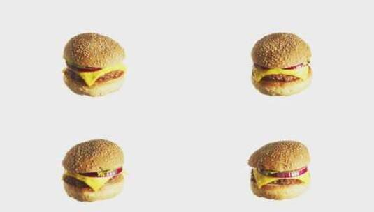 汉堡 汉堡包 美式 美食 食物高清在线视频素材下载