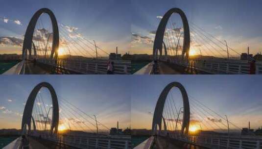 北京首钢大桥最美日落延时2-A7RM3高清在线视频素材下载