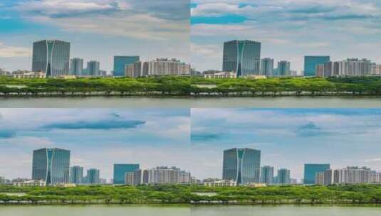 惠州江北CBD延时摄影高清在线视频素材下载