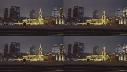 上海城市雨夜高清在线视频素材下载