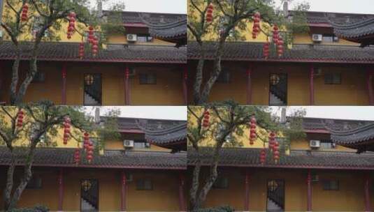 杭州飞来峰三天竺法镜寺建筑高清在线视频素材下载