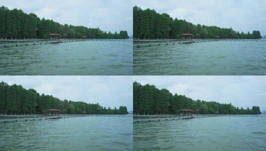 武汉东湖风景区听涛泳场高清在线视频素材下载