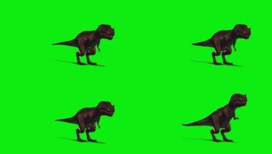 绿幕-动物-恐龙咆哮高清在线视频素材下载