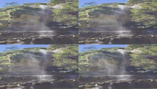 山顶的瀑布高清在线视频素材下载