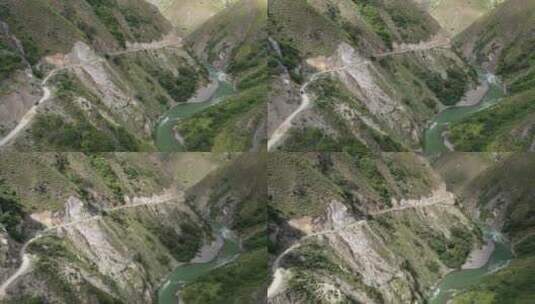 泸亚线公路蒙自大峡谷风光航拍高清在线视频素材下载