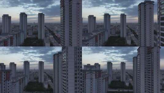 城市高楼大厦夜幕高清在线视频素材下载