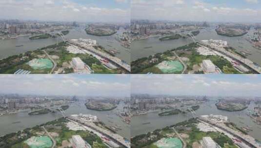 广州丫髻沙大桥交通高清在线视频素材下载
