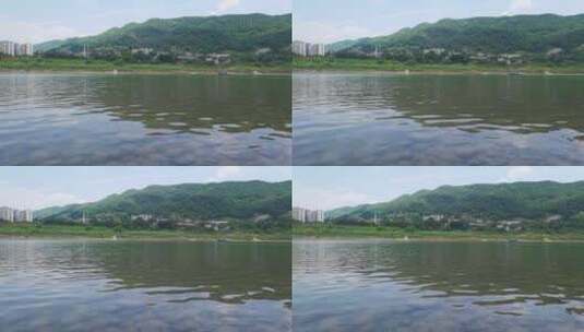 重庆北碚嘉陵江畔自然风光高清在线视频素材下载