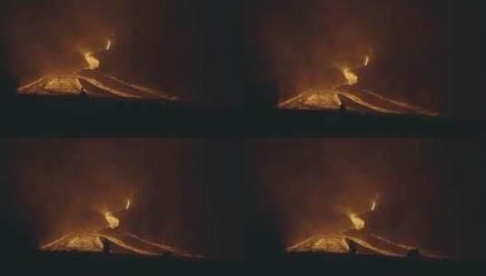 火山喷发前的探险家背影高清在线视频素材下载
