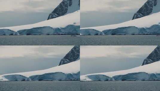 航拍南极大陆冰原高清在线视频素材下载
