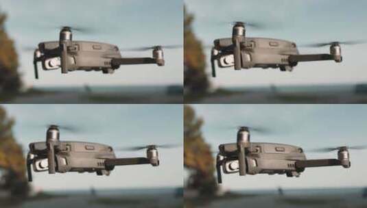 飞行的无人机设备特写高清在线视频素材下载