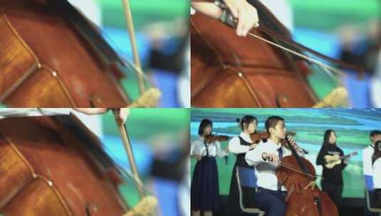 拉小提琴 演奏小提琴  高中学生高清在线视频素材下载