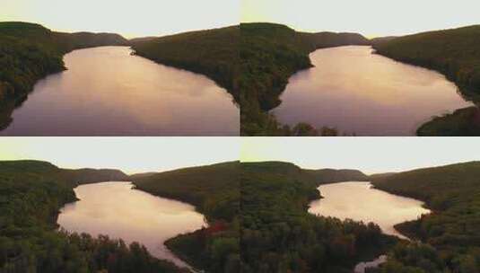 日出时，豪猪山州立公园的巨大云湖被拉回高清在线视频素材下载