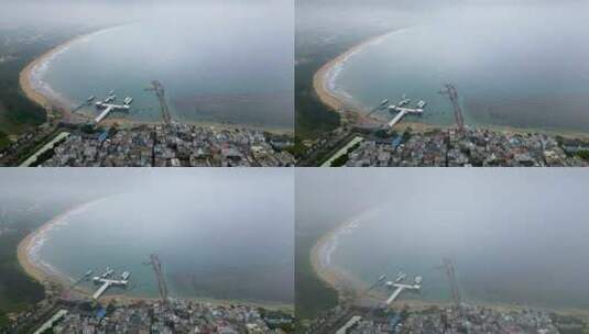 海南省三亚市海棠湾后海村航拍建筑与风景高清在线视频素材下载