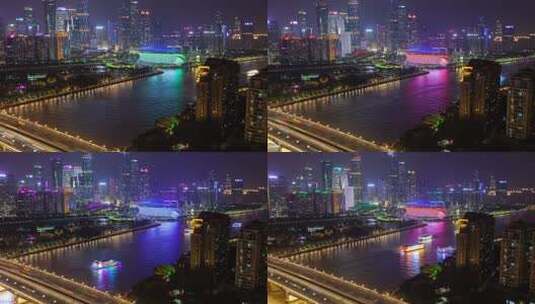 繁华的城市夜景高清在线视频素材下载