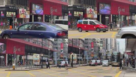 香港旺角白天十字路口高清在线视频素材下载