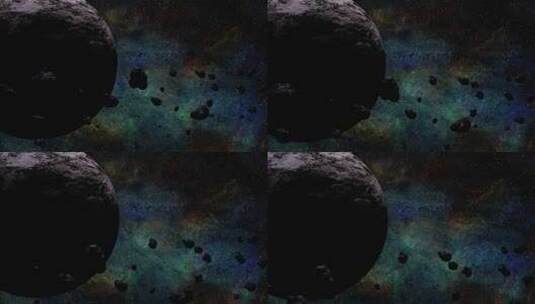 太空星云行星陨石银河星球动画 (6)高清在线视频素材下载